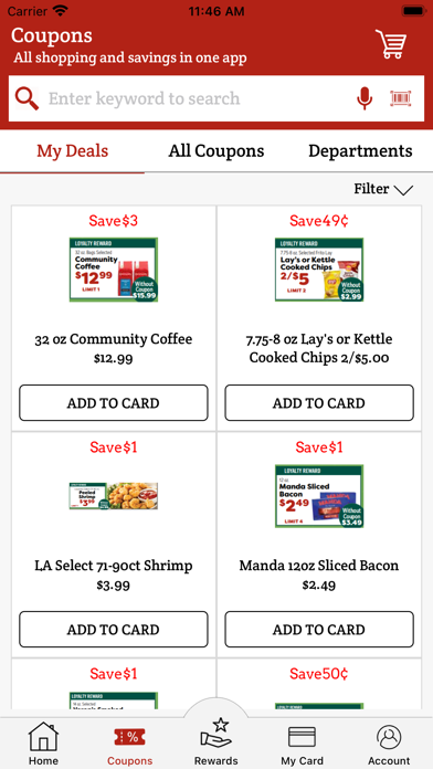 Carter’s Supermarket Rewards Screenshot