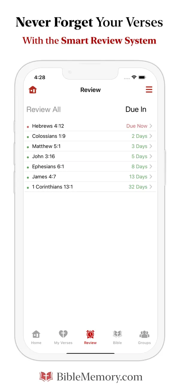 #5. The Bible Memory App (iOS) Ved: Millennial Apps, LLC