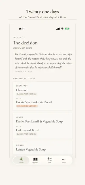 Daniel Fast Plan & Recipes screenshot 1