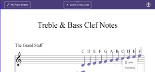 MyPianoSheets iPhone screenshot