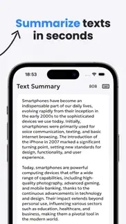 ai summarizer: text summary iphone screenshot 2
