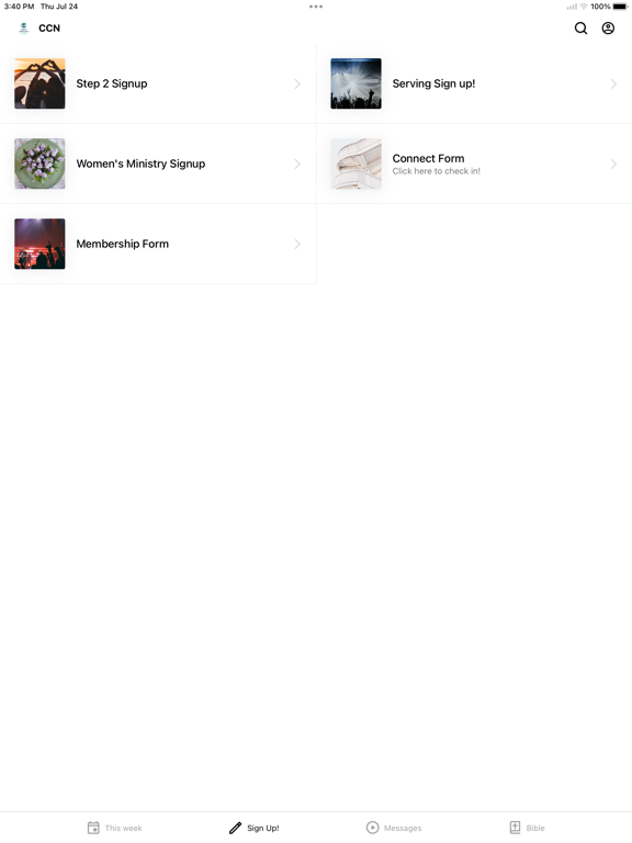 Christ Community Naples iPad screenshot 2 - Education app