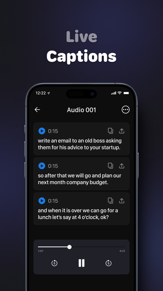 #4. AI Live Transcribe: Voice Memo (iOS) 由: Hanna Raita