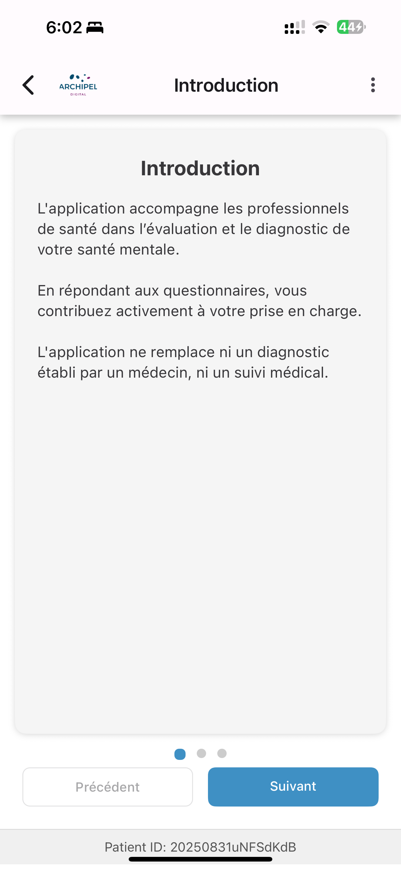 Evaluation psychométrique