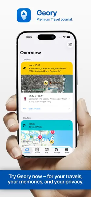 Geory – Premium Travel Journal screenshot 1