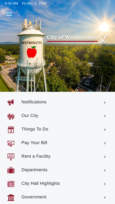 City Of Westminster SC iPhone screenshot