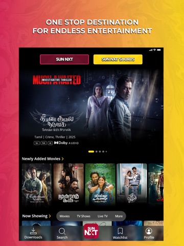 Sun NXT - Live TV & Movies iPad screenshot 1