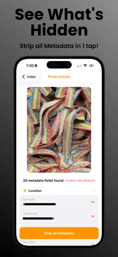PhotoStrip Metadata Remover screenshot 1