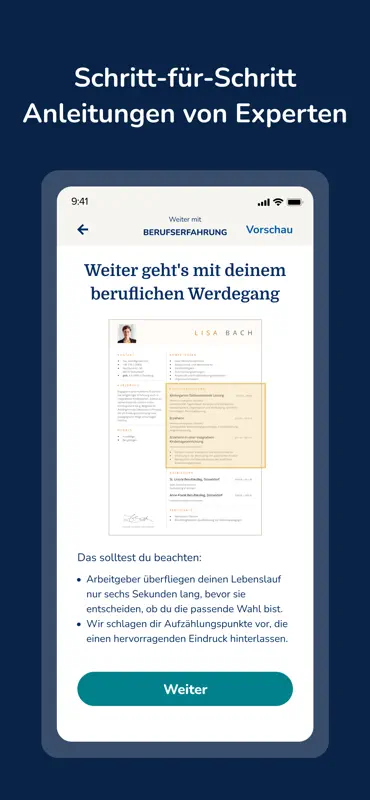 MeinPerfekterLebenslauf screenshot 7 of 8