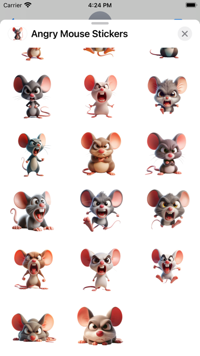 Screenshot #3 pour Angry Mouse Stickers