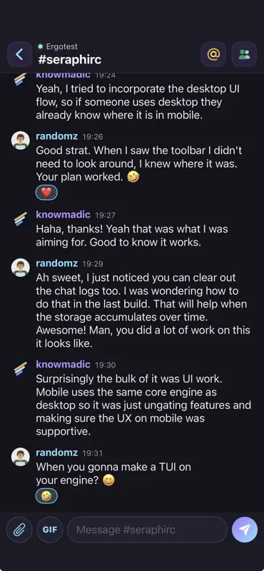 SeraphIRC screenshot 2 of 10