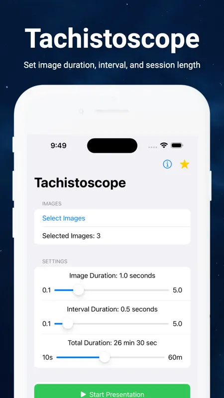 Tachistoscope screenshot 1 of 3