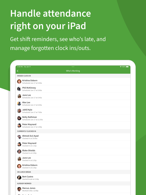 When I Work Staff Scheduling iPad screenshot 6 - Business app