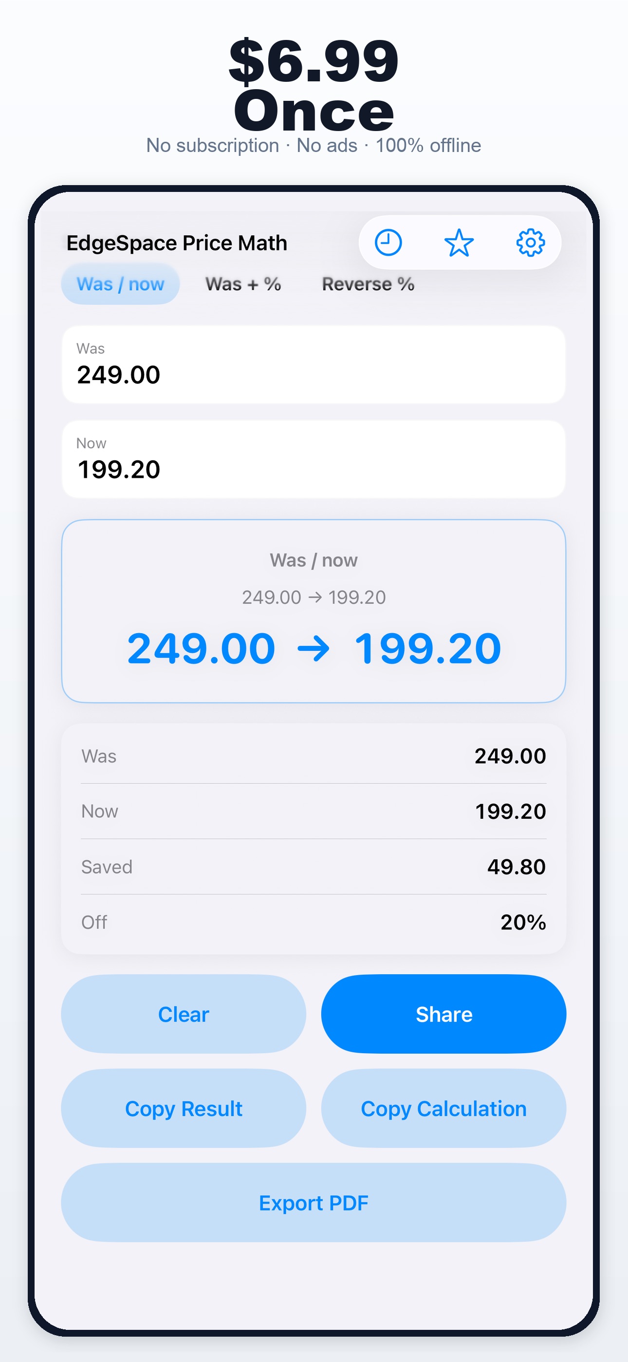 Screenshot 6 of EdgeSpace Price Math