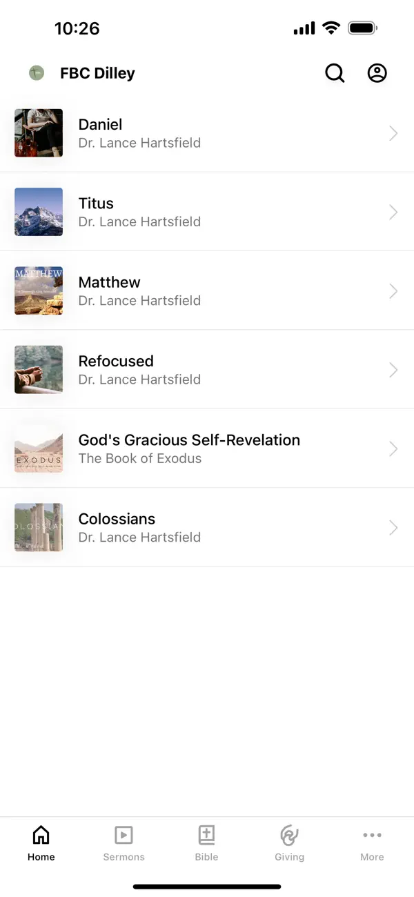 Screenshot #1 pour First Baptist Church Dilley