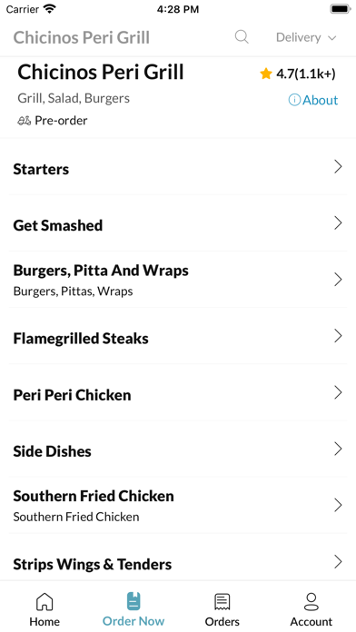Chicinos Peri Grill Knutsford Screenshot