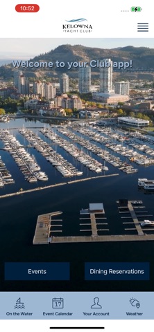 Kelowna Yacht Club app screenshot