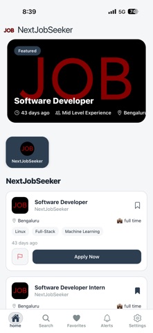 NextJobSeeker screenshot