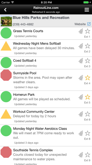 RainoutLine Screenshot