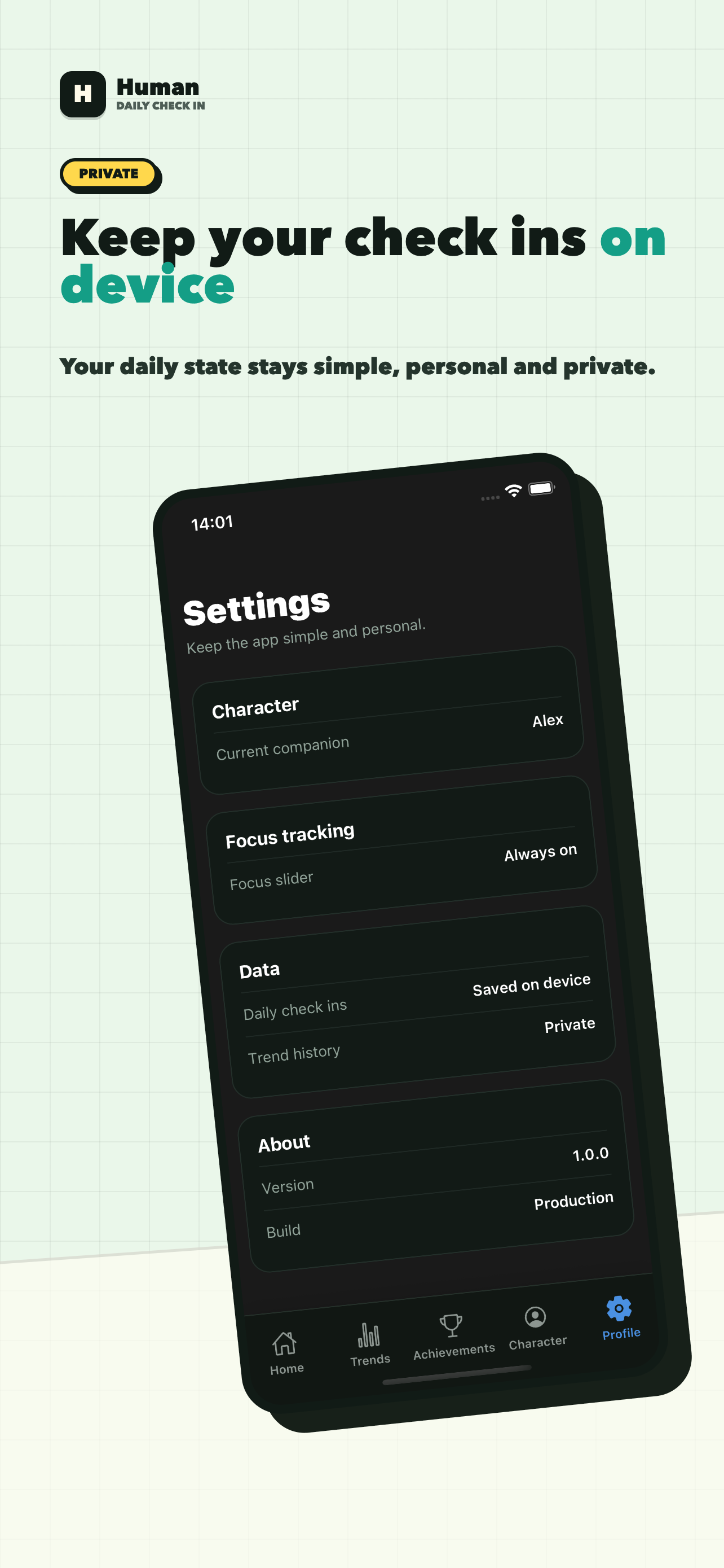 Human: Daily Check In screenshot 5