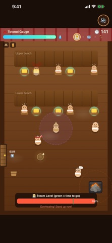 Totonoe! -Sauna Dodge Game- iPhone screenshot