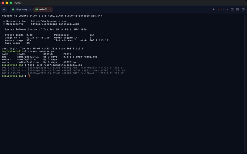 Puffer - SSH Manager screenshot