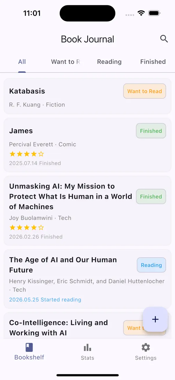 Screenshot #1 pour Booky Reading Tracker