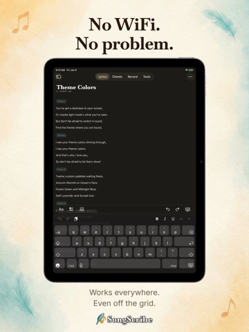 SongScribe iPad screenshot