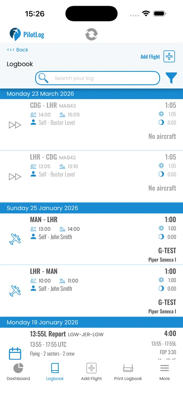 Screenshot #2 pour PilotLog