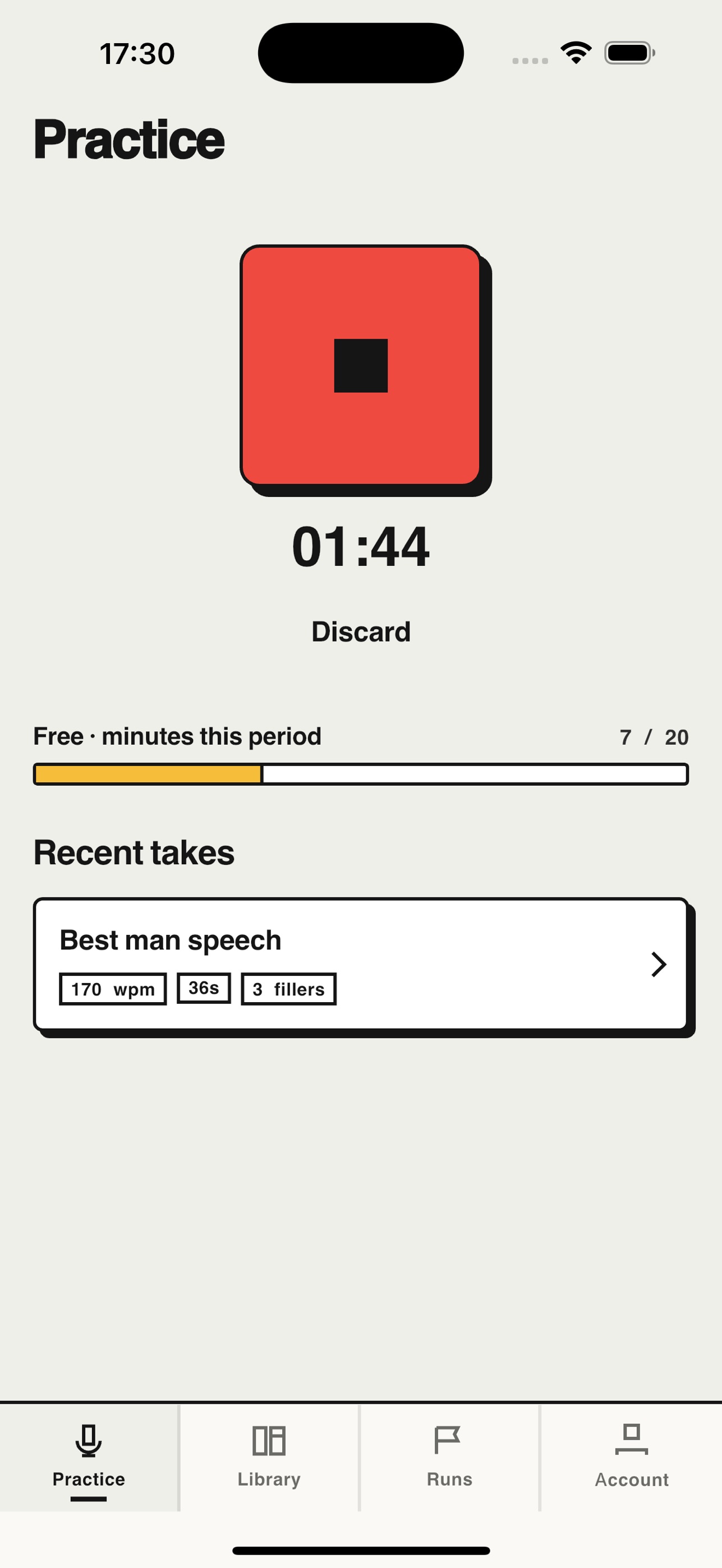 Screenshot 1 of Softrun: AI Speech Rehearsal