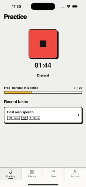 Softrun: AI Speech Rehearsal screenshot 1