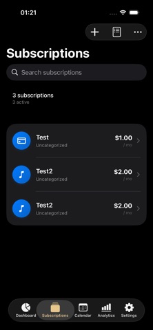 SubsTracker AI screenshot