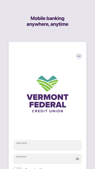 Screenshot 1 of Vermont Fed CU Mobile Banking App