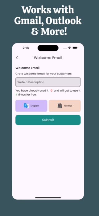 AI Email Writer Generator Pro Screenshot 5 of 5
