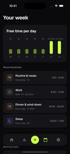 Screenshot von Horbit – Free Time Planner auf dem iPhone 5
