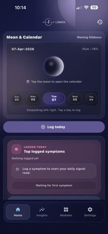 Lunaria: Cycle Tracking screenshot