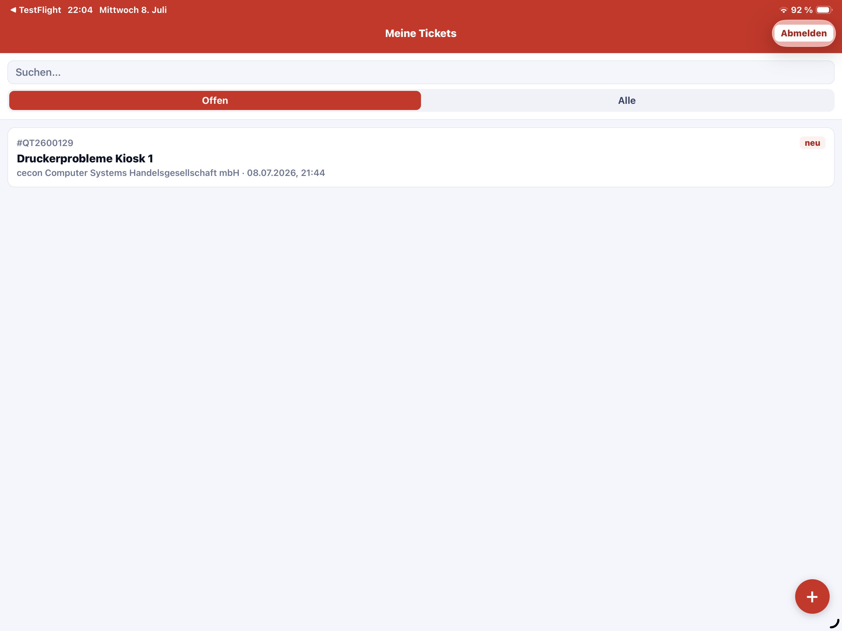 QSR TECH Kundenportal screenshot 10