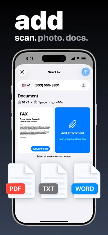 Fax from iPhone - Send Docs screenshot 3 of 6