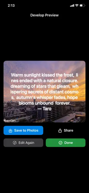 PoemCam screenshot 3