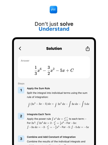 xMath- AI Math Problem Solver iPad screenshot