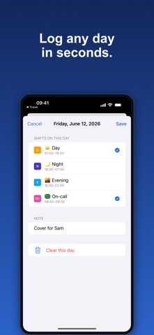 Shiftmate – Shift Planner iPhone screenshot