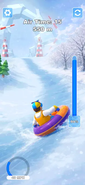 Sled Snow Surfers Slide Game screenshot 2