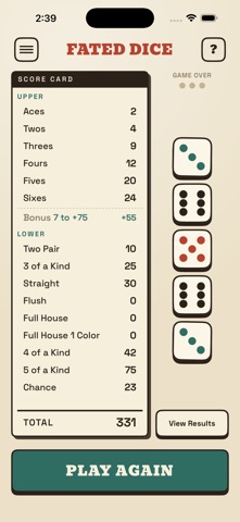 Fated Dice iPhone screenshot