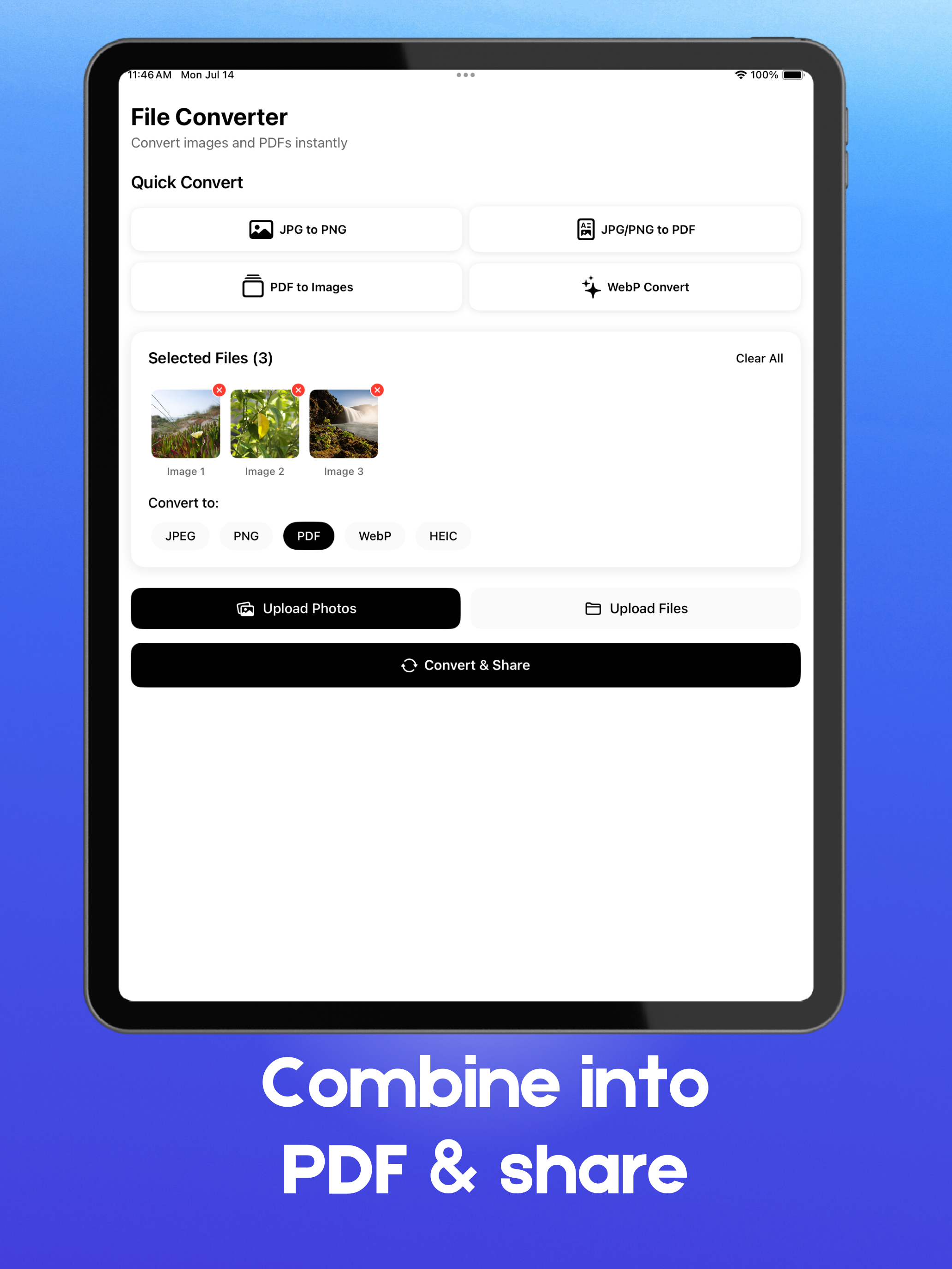 PDFiy - JPG to PDF converter