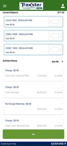 TraXster Pay iPhone screenshot