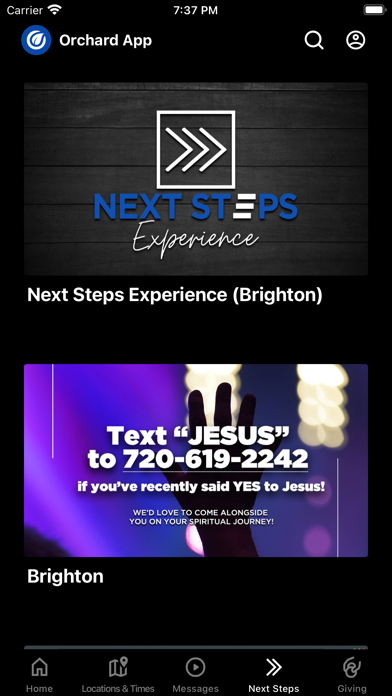 Orchard Church App Screenshot