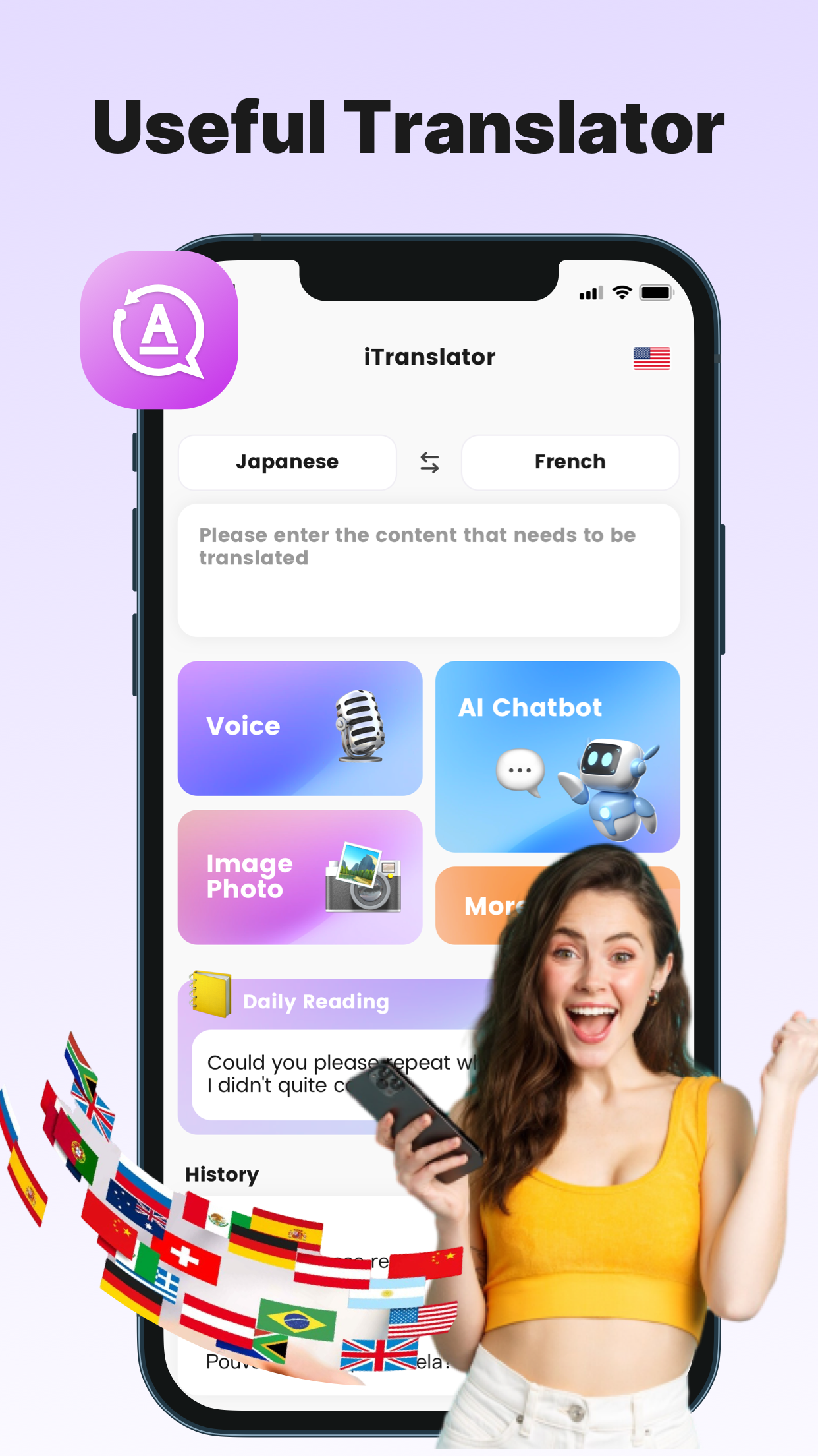 Translate Voice: AI Translator screenshot 1