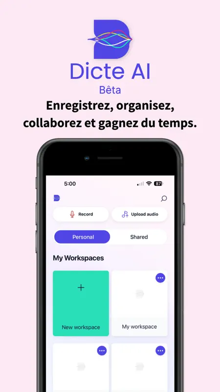 Dicte: Assistant IA réunions screenshot 1 of 6