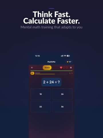 MathMe — Mental Math Trainer iPad screenshot