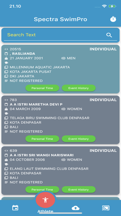 Spectra SwimPro Screenshot